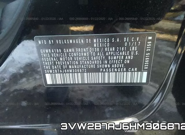 3VW2B7AJ6HM306872 фото 6