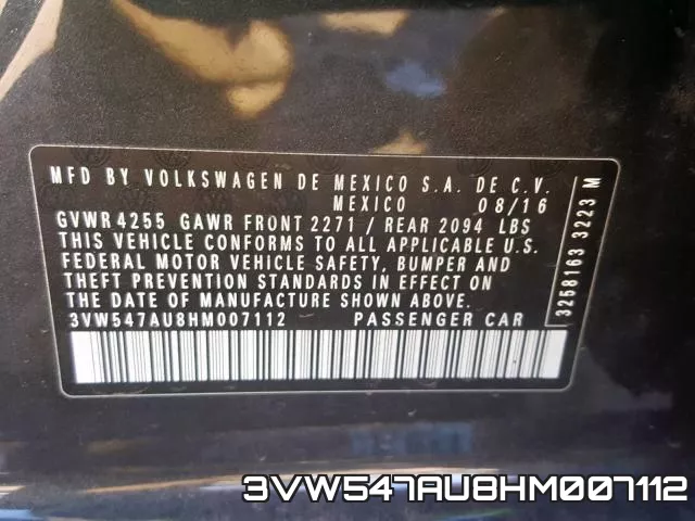 3VW547AU8HM007112 фото 2