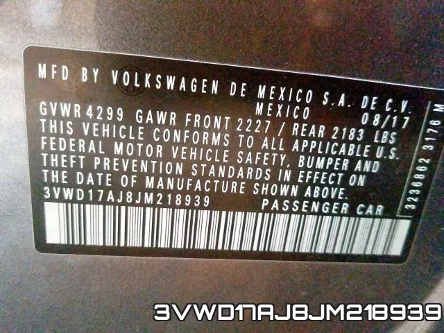 3VWD17AJ8JM218939 фото 2