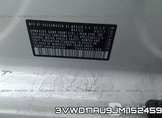 3VWD17AU9JM752459 фото 7