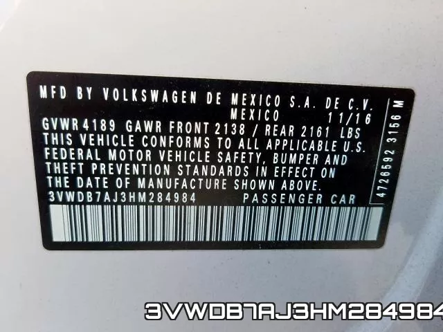 3VWDB7AJ3HM284984 фото 2