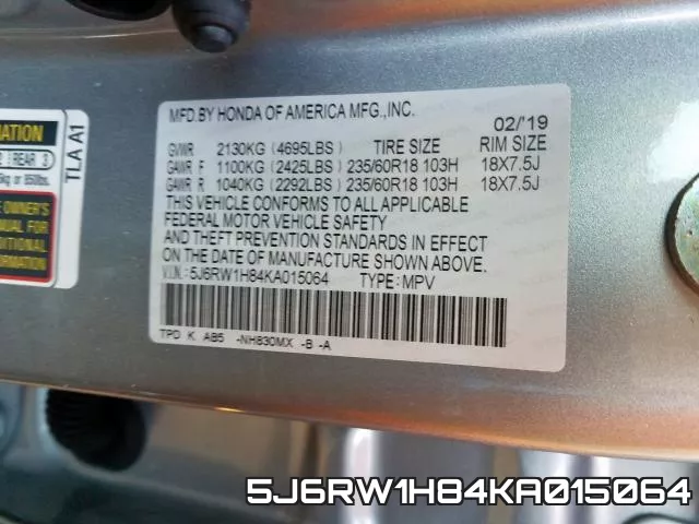 5J6RW1H84KA015064 фото 2