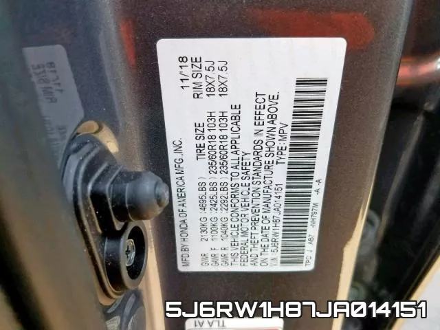 5J6RW1H87JA014151 фото 2