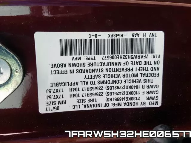 7FARW5H32HE006577 фото 2
