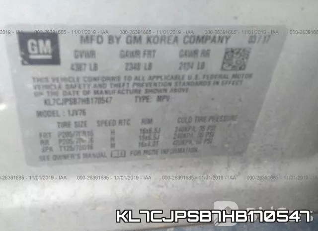 KL7CJPSB7HB170547 фото 8
