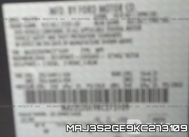 MAJ3S2GE9KC273109 фото 10