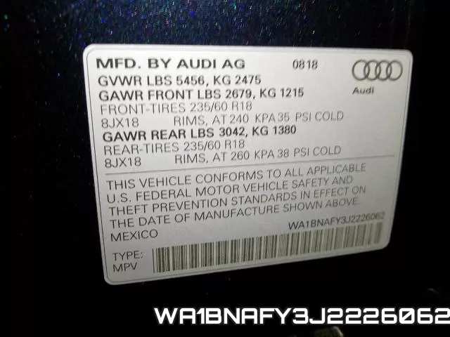 WA1BNAFY3J2226062 фото 2