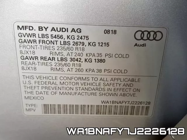 WA1BNAFY7J2226128 фото 2