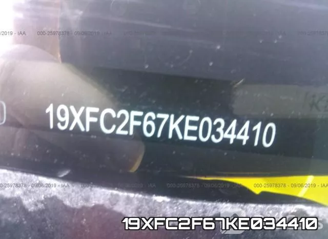 19XFC2F67KE034410 фото 6