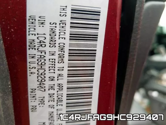 1C4RJFAG9HC929407 фото 2