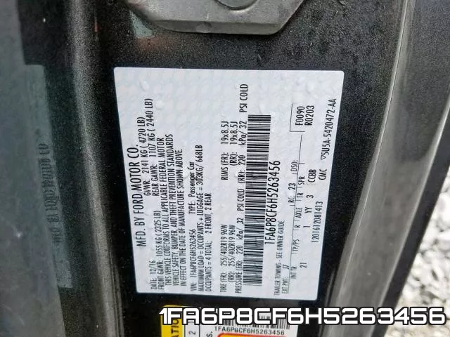 1FA6P8CF6H5263456 фото 2
