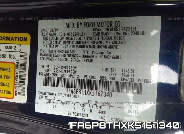 1FA6P8THXK5167340 фото 8