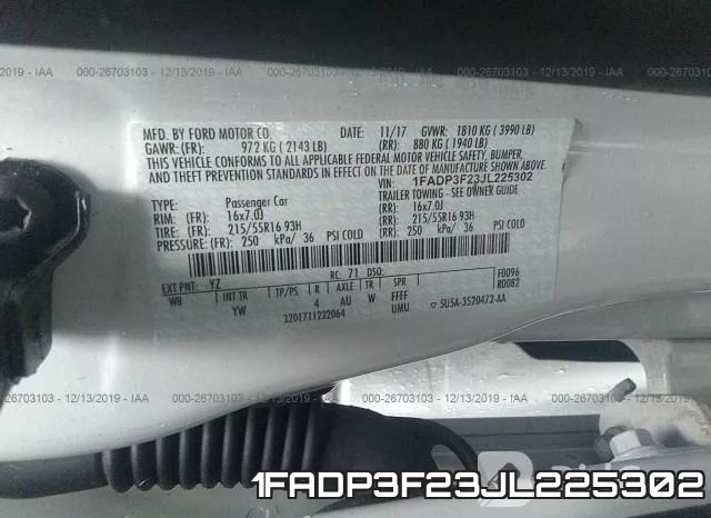 1FADP3F23JL225302 фото 8
