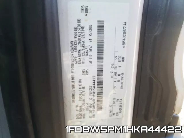 1FDBW5PM1HKA44422 фото 2