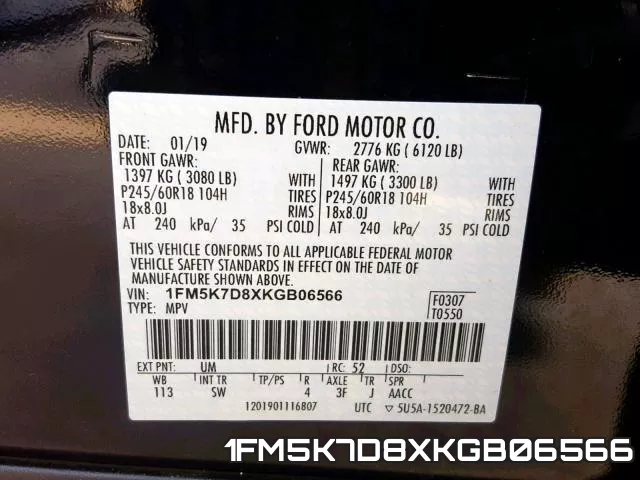 1FM5K7D8XKGB06566 фото 2