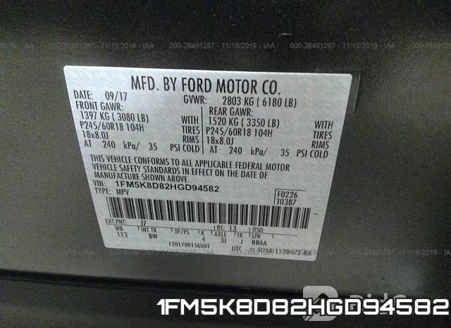 1FM5K8D82HGD94582 фото 9