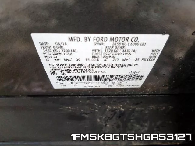 1FM5K8GT5HGA53127 фото 2
