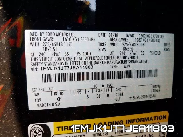 1FMJK1JT7JEA11803 фото 2