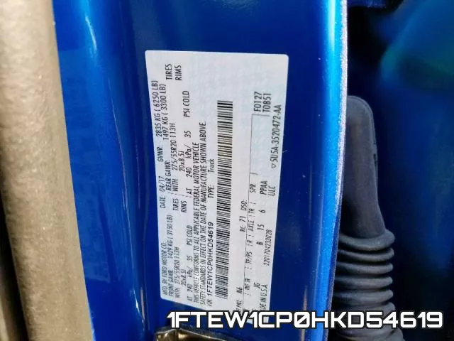 1FTEW1CP0HKD54619 фото 2