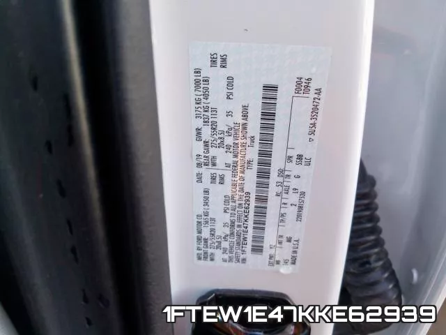 1FTEW1E47KKE62939 фото 2