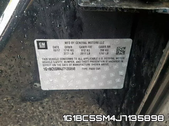 1G1BC5SM4J7135898 фото 2