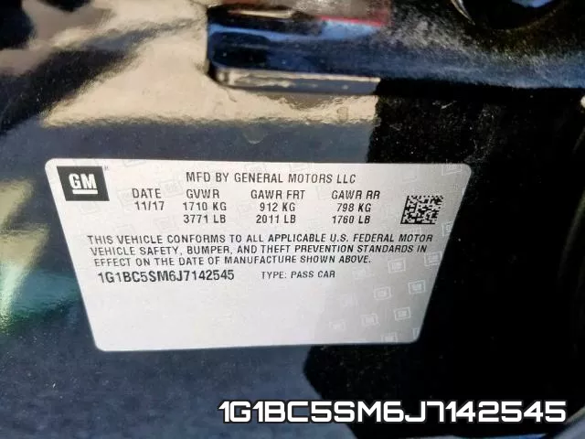 1G1BC5SM6J7142545 фото 2