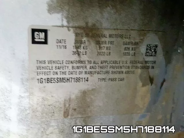 1G1BE5SM5H7188114 фото 2
