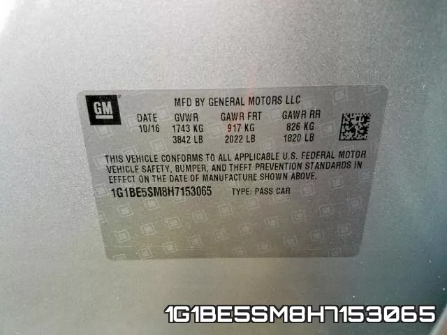 1G1BE5SM8H7153065 фото 2