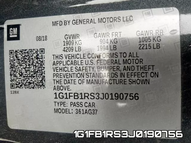 1G1FB1RS3J0190756 фото 2