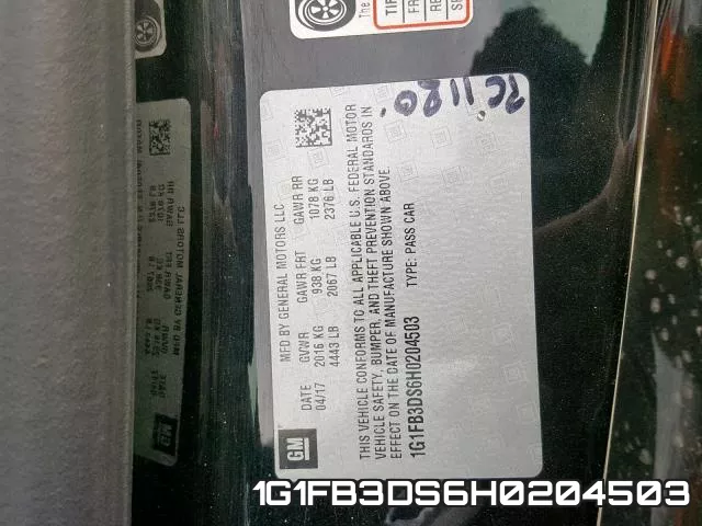 1G1FB3DS6H0204503 фото 2