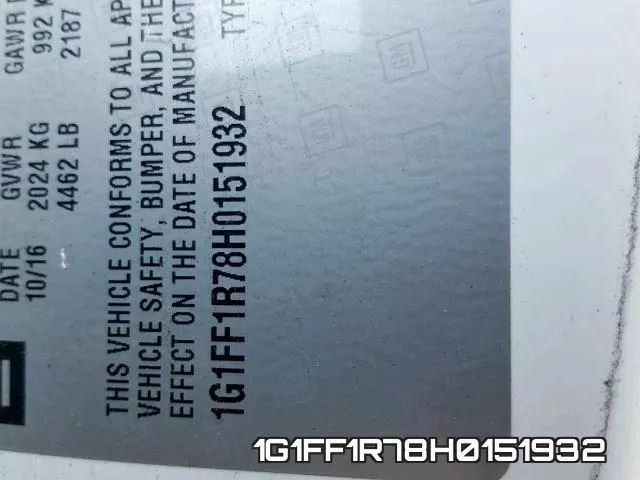 1G1FF1R78H0151932 фото 2