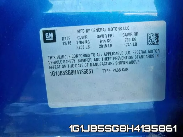 1G1JB5SG8H4135861 фото 2