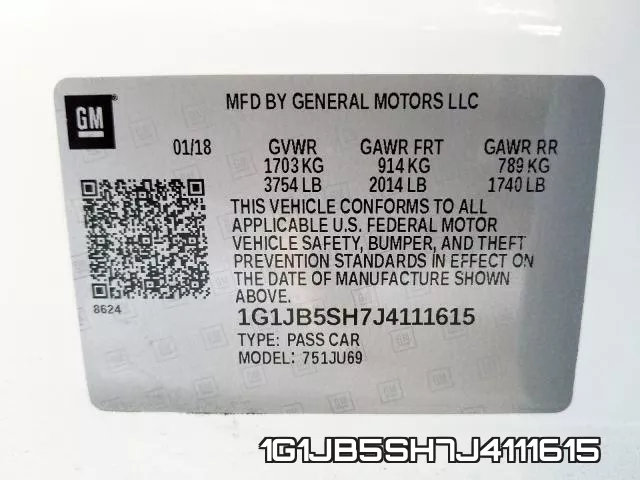 1G1JB5SH7J4111615 фото 2