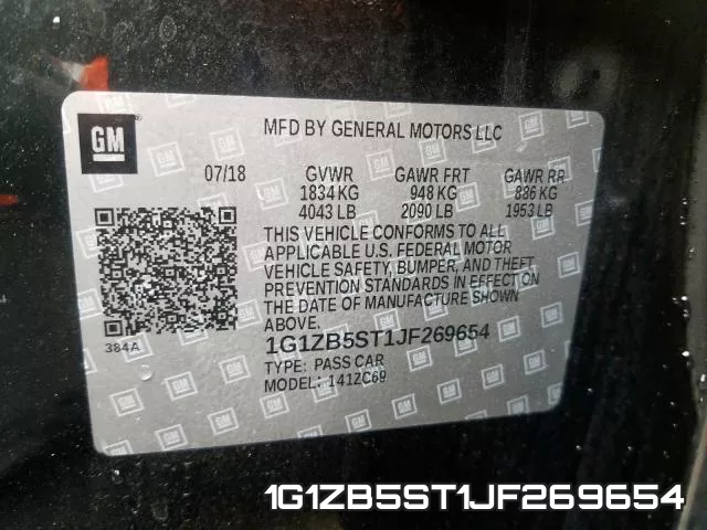 1G1ZB5ST1JF269654 фото 2