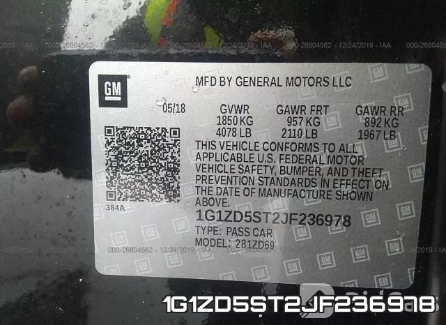1G1ZD5ST2JF236978 фото 8