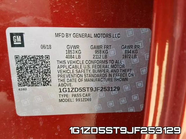 1G1ZD5ST9JF253129 фото 2