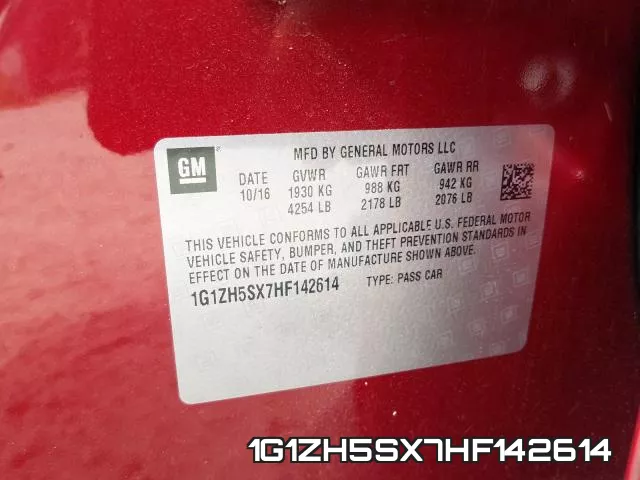 1G1ZH5SX7HF142614 фото 2