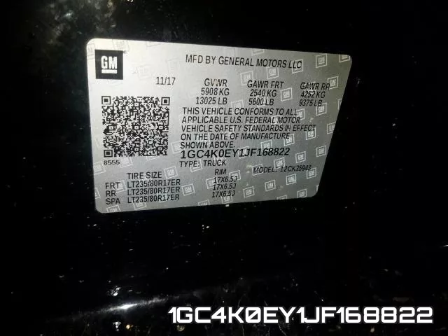 1GC4K0EY1JF168822 фото 2