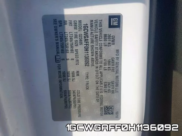 1GCWGAFF0H1136092 фото 2