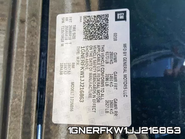 1GNERFKW1JJ216863 фото 2