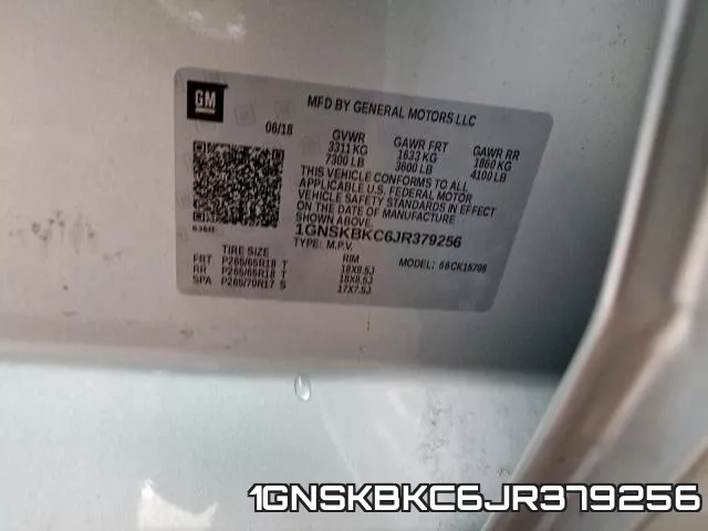 1GNSKBKC6JR379256 фото 2