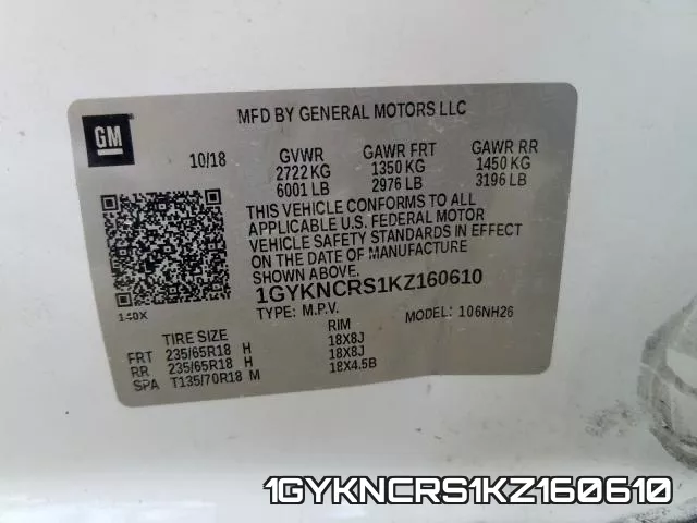 1GYKNCRS1KZ160610 фото 2