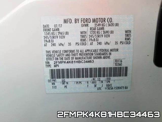 2FMPK4K81HBC34463 фото 2