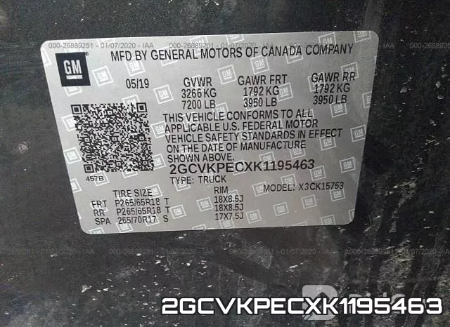 2GCVKPECXK1195463 фото 10