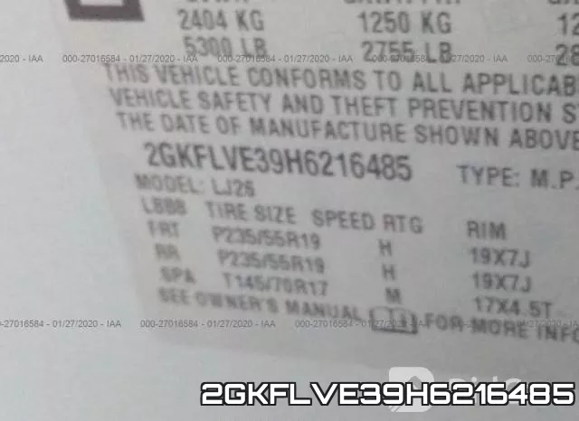 2GKFLVE39H6216485 фото 9