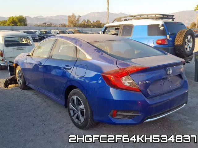 2HGFC2F64KH534837 фото 3