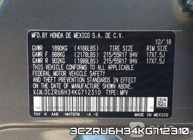 3CZRU6H34KG712310 фото 10