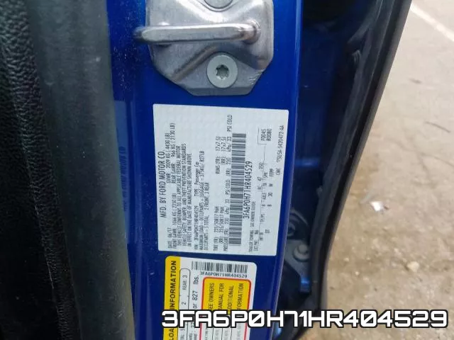 3FA6P0H71HR404529 фото 2