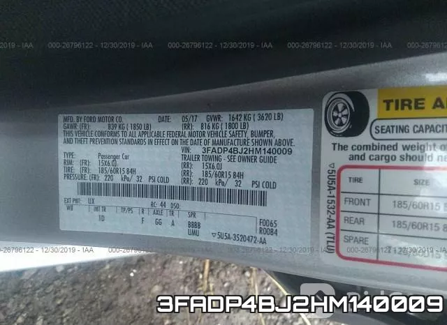 3FADP4BJ2HM140009 фото 8