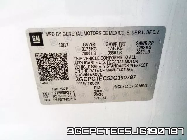 3GCPCTEC5JG190787 фото 2